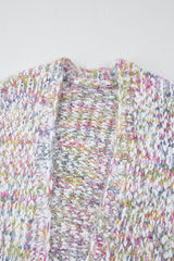 Yellow Multicolor Confetti Open Front Knit Cardigan Cardigans JT's Designer Fashion