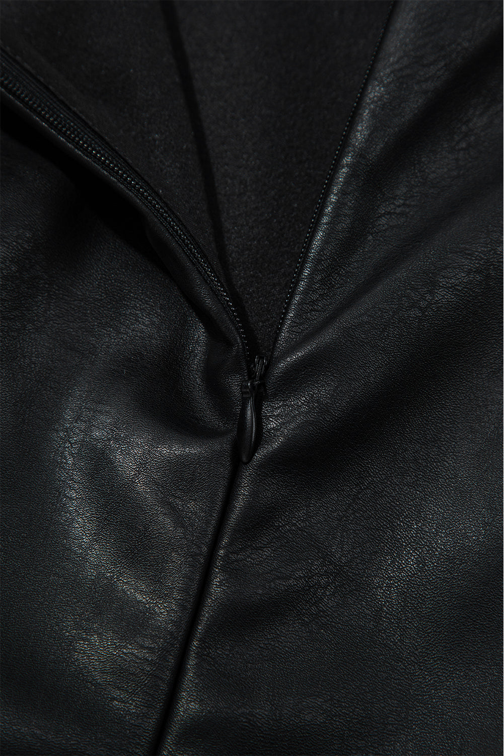 Black Vegan Leather Sleeveless Mini Dress Mini Dresses JT's Designer Fashion