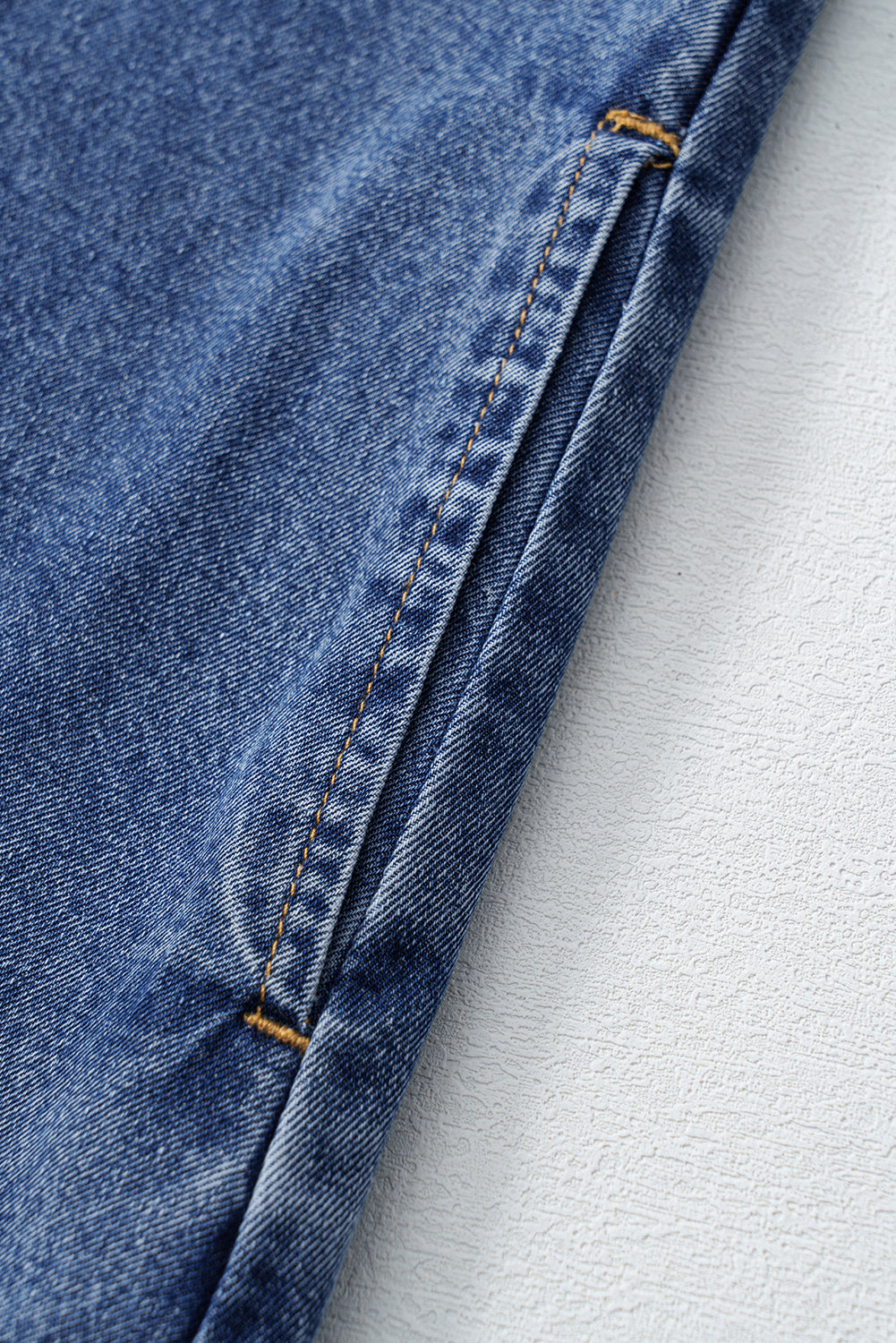 Blue Short Sleeve Collared Patched Pocket Denim Mini Dress Mini Dresses JT's Designer Fashion