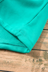Aruba Blue Fleece Lined Half Zipper Kangaroo Pockets Loose Hoodie Sweatshirts & Hoodies JT's Designer Fashion