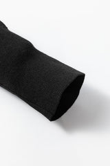 Black Solid Color Slim Fit Lightweight Crew Neck Sweater Sweaters JT's Designer Fashion