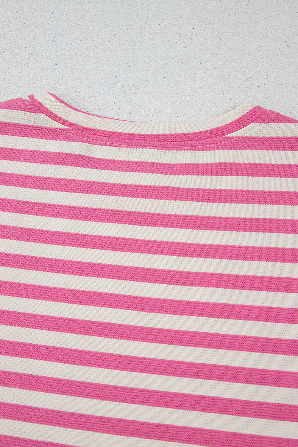Rose Stripe Crew Neck T Shirt and Drawstring Shorts Set Short Sets JT's Designer Fashion