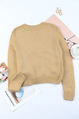 Beige Front Pockets Buttons Textured Cardigan Sweaters & Cardigans JT's Designer Fashion