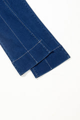 Sail Blue Center Seam Deep Wash Straight Jeans Jeans JT's Designer Fashion