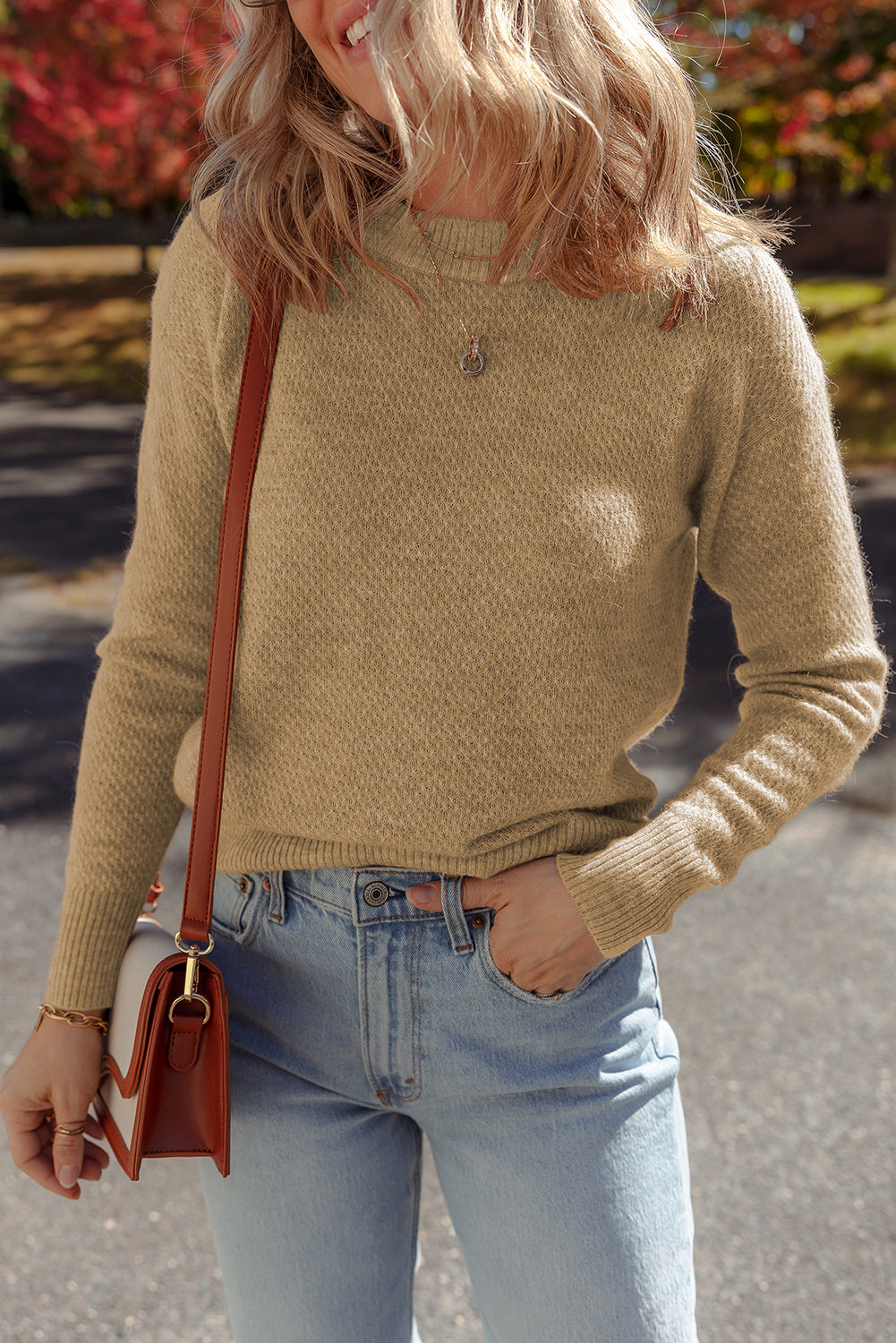 Straw Yellow Brushed Knit Casual Fitted Sweater Straw Yellow 41%Polyamide+29%Acrylic+24%Polyester+6%Wool Sweaters JT's Designer Fashion