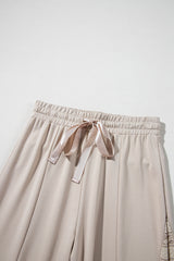 Smoke Gray Boho Lace Patchwork Wide Leg High Waist Pants Pants & Culotte JT's Designer Fashion