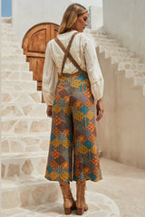 Multicolour Boho Floral Print Crossed Straps Ankle-length Jumpsuit Jumpsuits & Rompers JT's Designer Fashion
