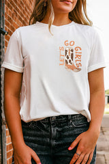 White Double-Side Cowboy Hat & Boots Graphic Tee Graphic Tees JT's Designer Fashion