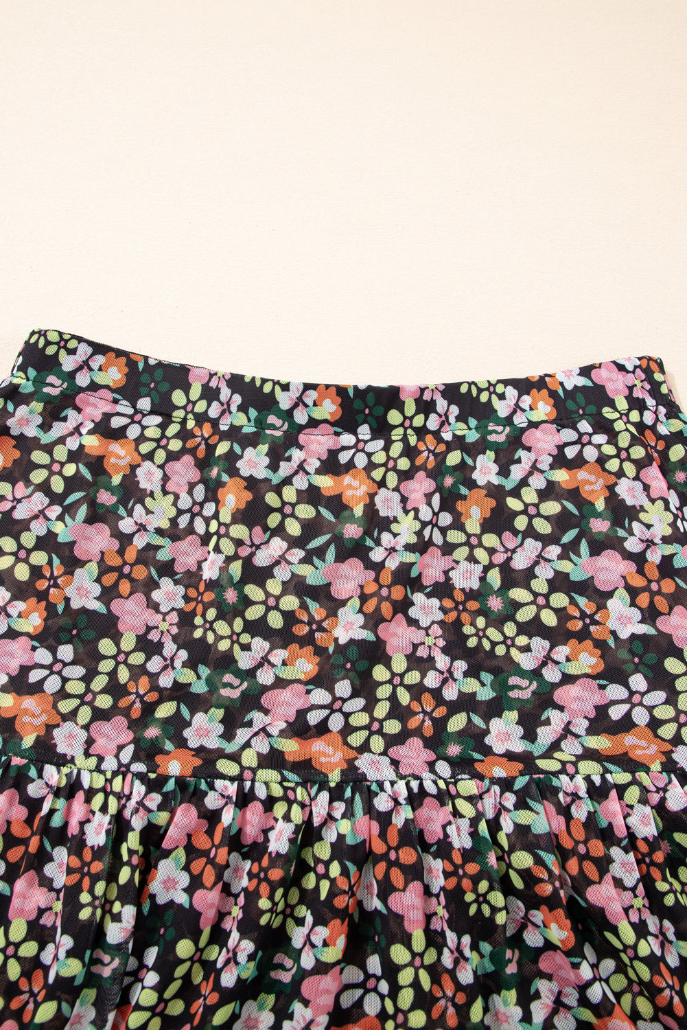 Brown Leopard Floral Reversible Ruffle Hem Maxi Skirt Skirts & Petticoat JT's Designer Fashion