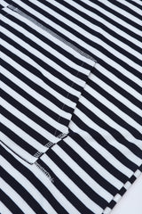 Stripe Kangaroo Pocket Drawstring Hoodie Sweatshirts & Hoodies JT's Designer Fashion