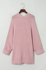 Pink Oversized Fold Over Sleeve Sweater Cardigan Sweaters & Cardigans JT's Designer Fashion