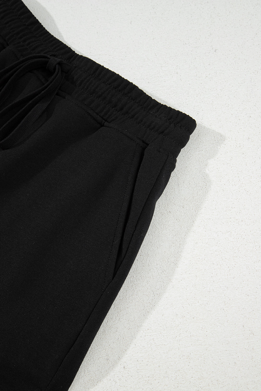 Black French Terry Drawstring Mini Skort with Pockets Skirts & Petticoat JT's Designer Fashion