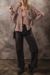 Goat Cut Out Textured Knit Buttoned Cardigan Cardigans JT's Designer Fashion
