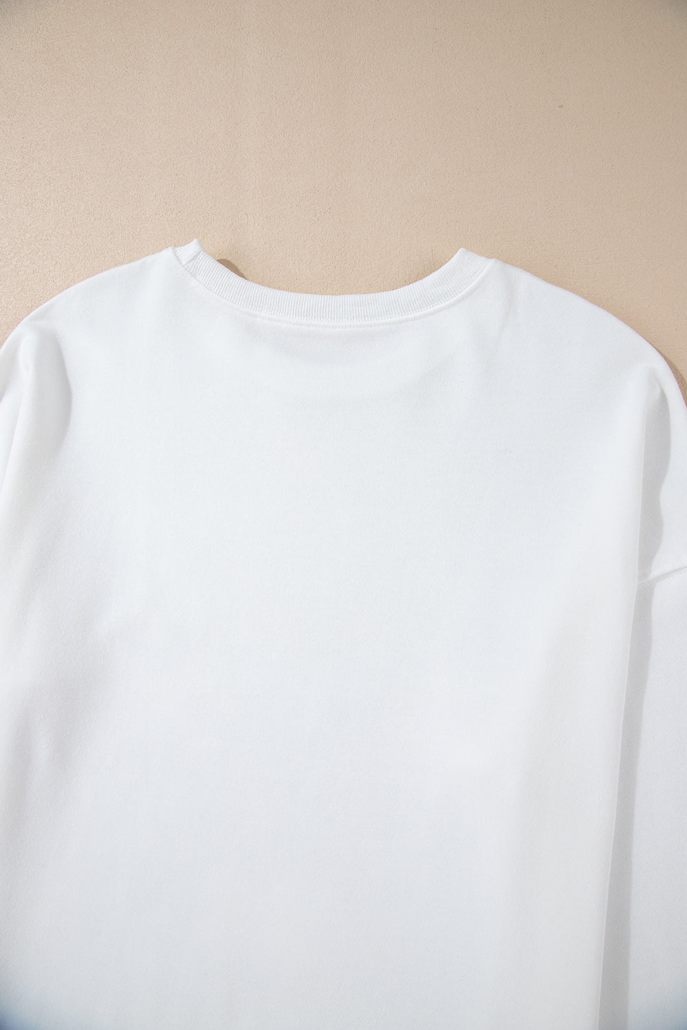 White Bowknot Pattern Drop Shoulder Loose Sweatshirt Sweatshirts & Hoodies JT's Designer Fashion