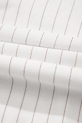 Beige Stripe Spaghetti Strap Pocketed High Waist Long Dress Maxi Dresses JT's Designer Fashion