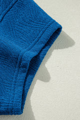 Bluing Solid Textured Crew Neck Short Set Short Sets JT's Designer Fashion