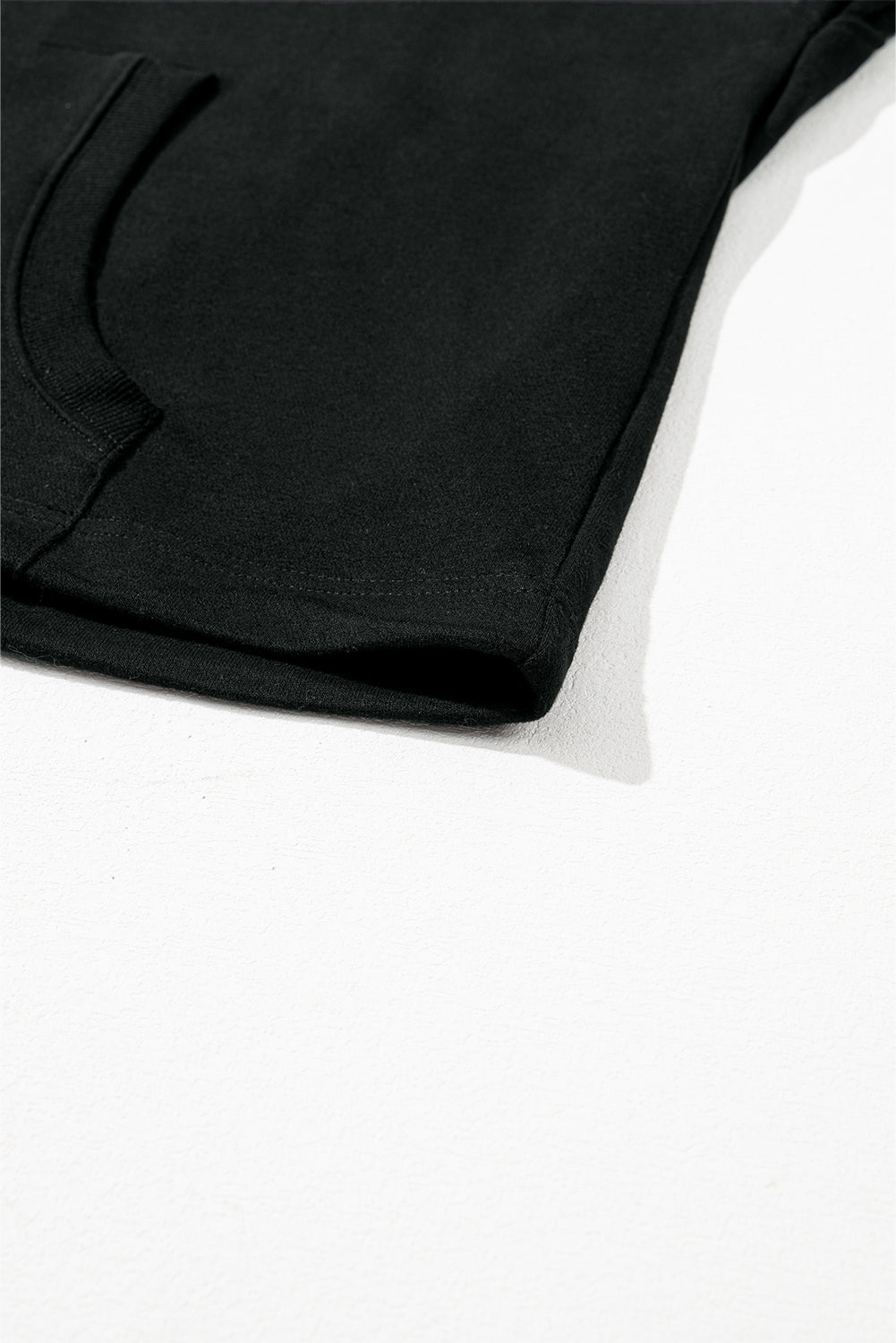 Black Solid Kangaroo Pocket Half Zipper Oversized Hoodie Sweatshirts & Hoodies JT's Designer Fashion