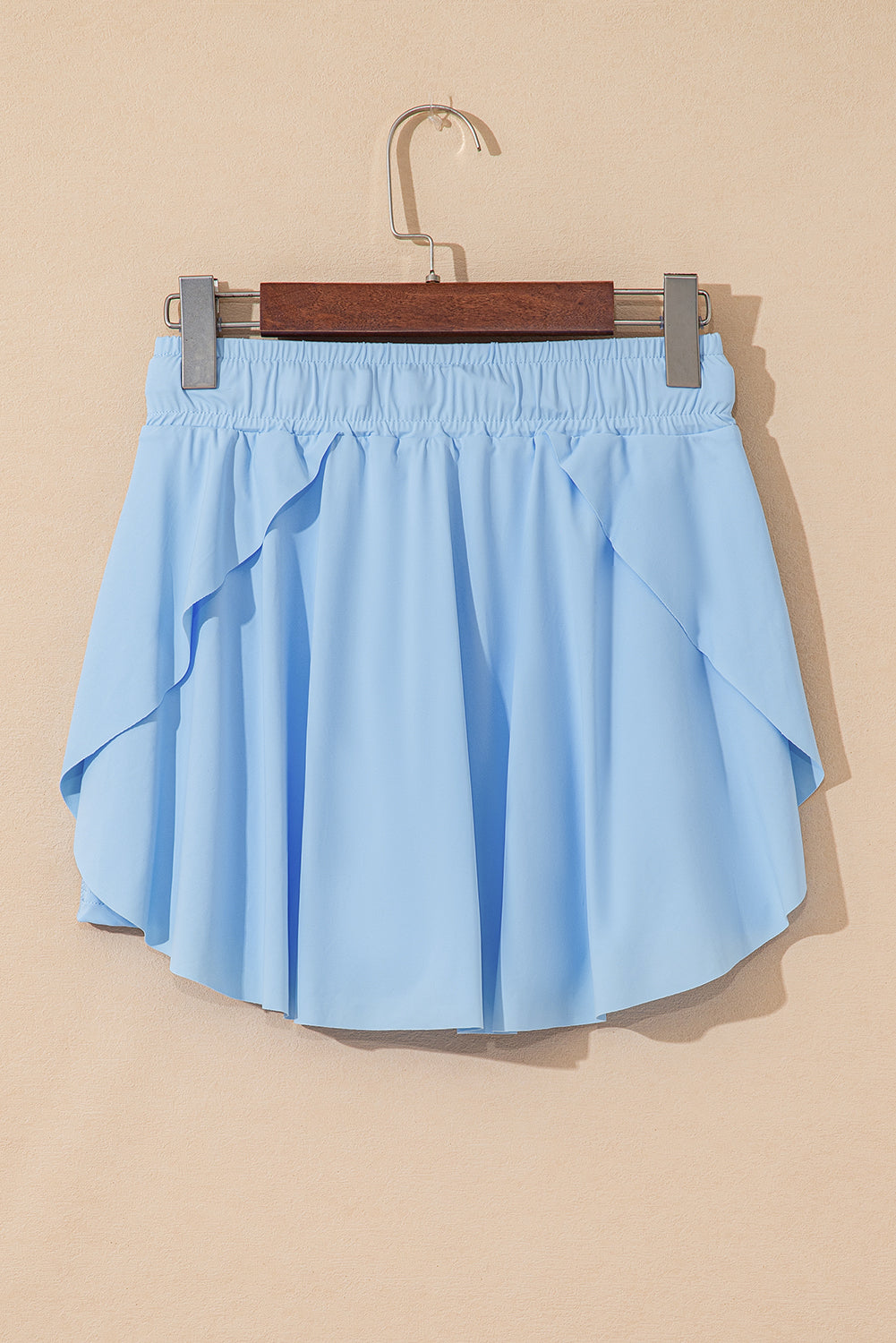 Sky Blue Drawstring High Waist Lined Tennis Skorts Skirts & Petticoat JT's Designer Fashion