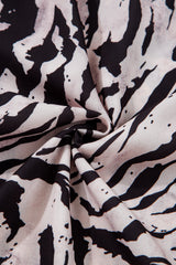 Black Abstract Print Open Back Boho Loose Long Sundress Maxi Dresses JT's Designer Fashion