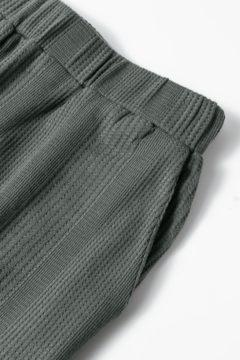 Duffel Green Solid Color Ribbed Ruffle Tank Top and Pants Set Pant Sets JT's Designer Fashion