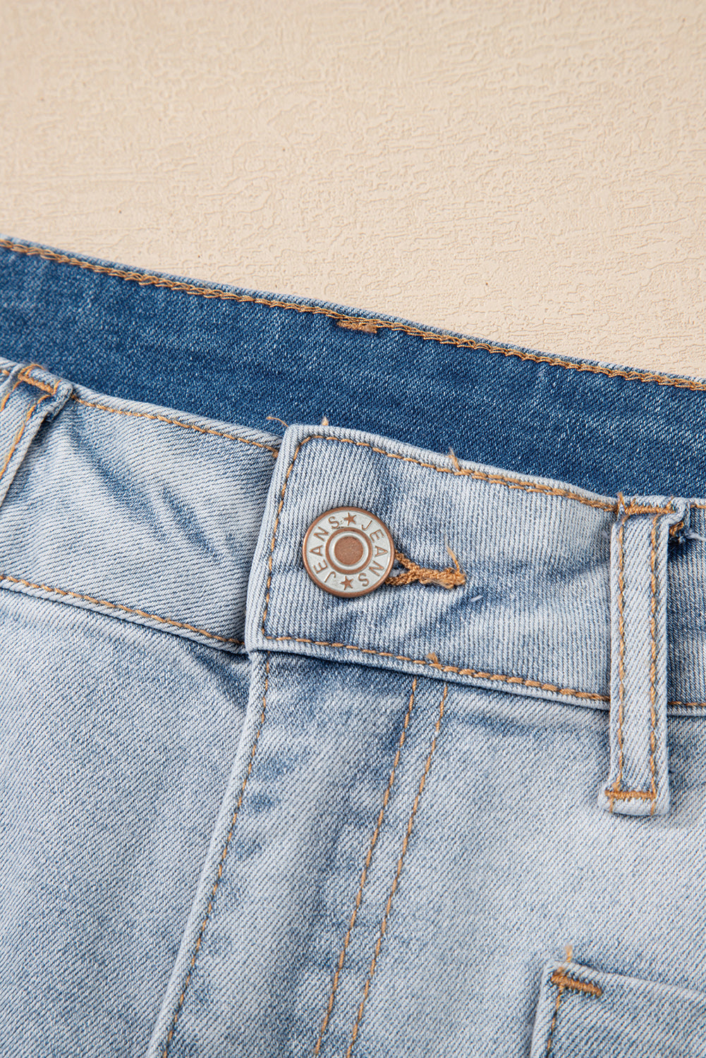 Beau Blue Light Wash High Rise Denim Shorts Denim Shorts JT's Designer Fashion