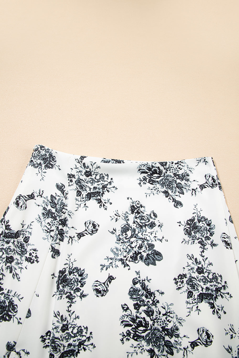 Black Boho Floral High Waist Ruffle Split Maxi Skirt Skirts & Petticoat JT's Designer Fashion