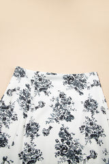 Black Boho Floral High Waist Ruffle Split Maxi Skirt Skirts & Petticoat JT's Designer Fashion