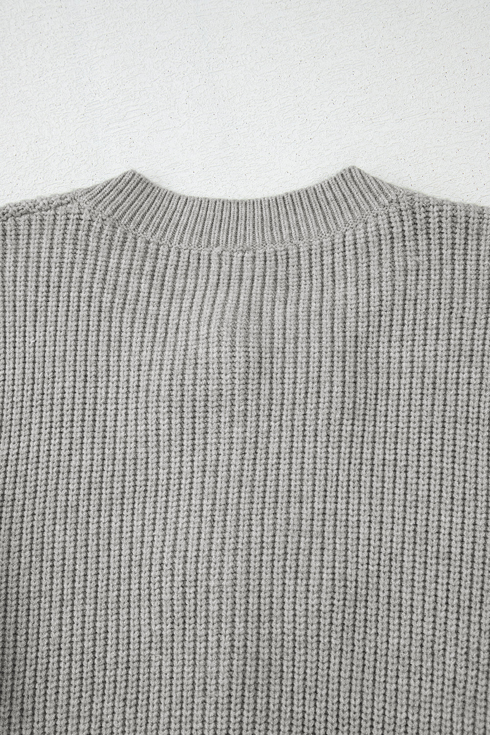 Philippine Gray Ribbed Knit Bow Front Buttoned Cardigan Cardigans JT's Designer Fashion