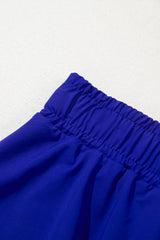 Dark Blue Drawstring High Waist Lined Tennis Skorts Skirts & Petticoat JT's Designer Fashion