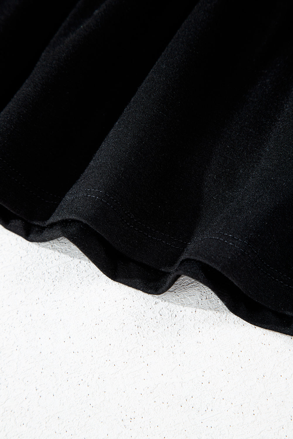Black Wide Waistband Ruched Skort Casual Shorts JT's Designer Fashion