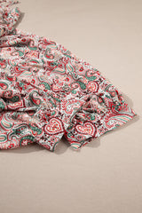 Multicolour Plus Size Paisley Print Sleeveless V Neck Jogger Jumpsuit Plus Size Bottoms JT's Designer Fashion