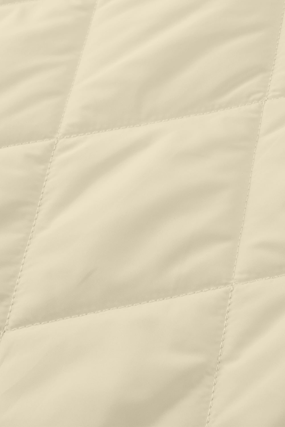 Beige Quilted Snap Button Hooded Coat Coats JT's Designer Fashion
