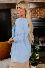 Myosotis Plus Size Ribbed Textured Long Sleeve T Shirt Plus Size Long Sleeve Tops JT's Designer Fashion