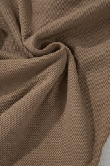 Chestnut Anglaise Broider Ribbed Long Sleeve Top Long Sleeve Tops JT's Designer Fashion