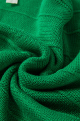 Bright Green Bow Knot Cut Out Round Neck Loose Sweater Sweaters JT's Designer Fashion