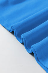Sky Blue Solid Color Drop Shoulder Long Sleeve Basic Sweatshirt Sweatshirts & Hoodies JT's Designer Fashion