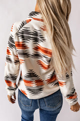 Gray Western Aztec Snap Buttoned Fleece Jacket Jackets JT's Designer Fashion
