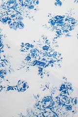Sky Blue Boho Floral High Waist Ruffle Split Maxi Skirt Skirts & Petticoat JT's Designer Fashion