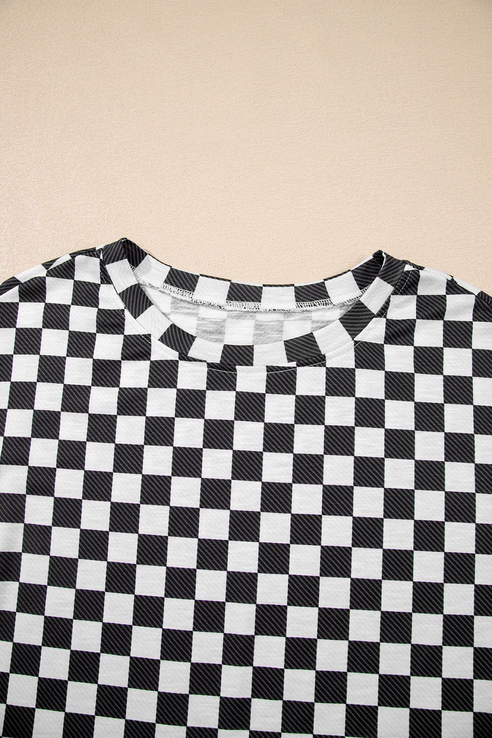 Black Checkerboard T Shirt and High Waist Skorts 2 Piece Outfit Short Sets JT's Designer Fashion