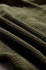 Four Leaf Clover Solid Color Textured Buttoned Shirt and Casual Pants Set Pant Sets JT's Designer Fashion