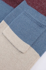 Multicolor Colorblock Open Front Long Knit Cardigan Sweaters & Cardigans JT's Designer Fashion