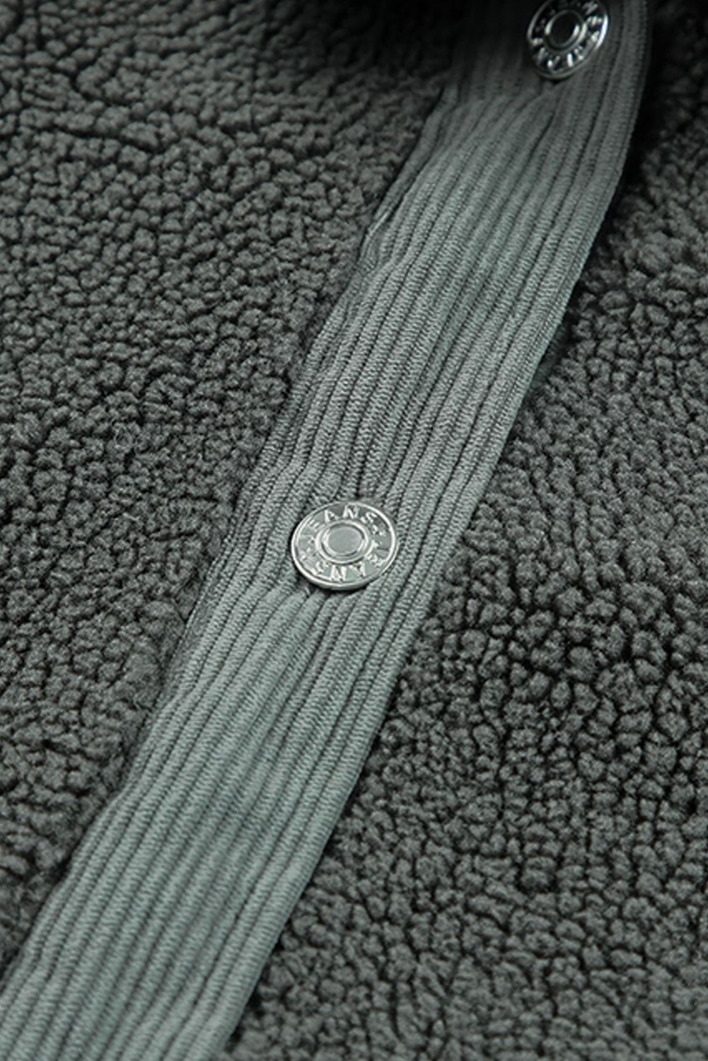 Gray Corduroy Trim Elbow Patch Sherpa Jacket Jackets JT's Designer Fashion