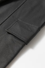 Carbon Grey Cargo Pockets Drawstring Sweatpants Pants & Culotte JT's Designer Fashion