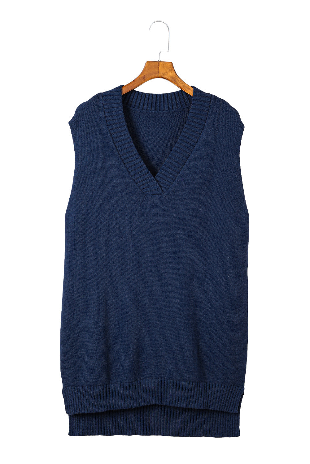 Dark Blue Knit Vest Pullover Sweater Sweaters & Cardigans JT's Designer Fashion
