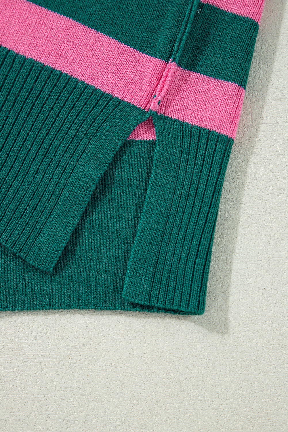 Green Collared Quarter Zipper Oversized Sweater Sweaters JT's Designer Fashion