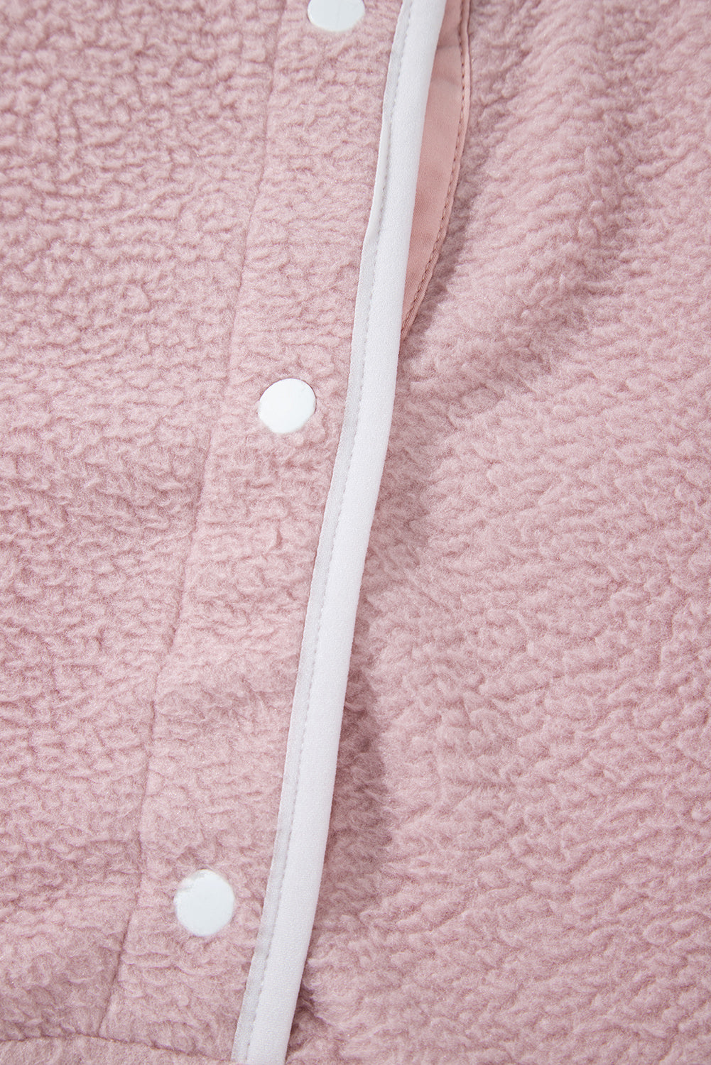 Fushia Stand Neck Half Button Zip Pocket Plush Sweatshirt Sweatshirts & Hoodies JT's Designer Fashion