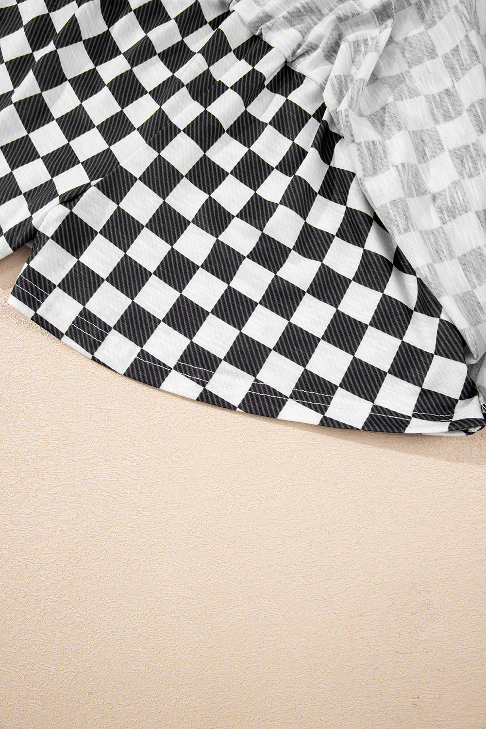 Black Checkerboard T Shirt and High Waist Skorts 2 Piece Outfit Short Sets JT's Designer Fashion