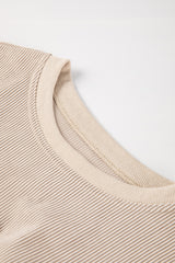 Smoke Gray Ribbed Corduroy Oversized Sweatshirt Sweatshirts & Hoodies JT's Designer Fashion