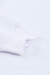 White Plain Crew Neck Pullover Sweatshirt Sweatshirts & Hoodies JT's Designer Fashion