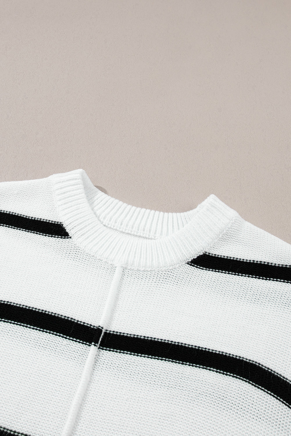 White Striped Batwing Sleeve Sweater Tee Sweaters & Cardigans JT's Designer Fashion